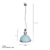 Industrie-Hängeleuchte Core Blau Ø42 cm