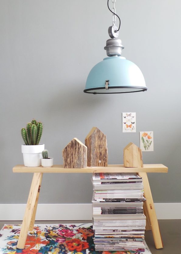 Industrie-Hängeleuchte Core Blau Ø42 cm
