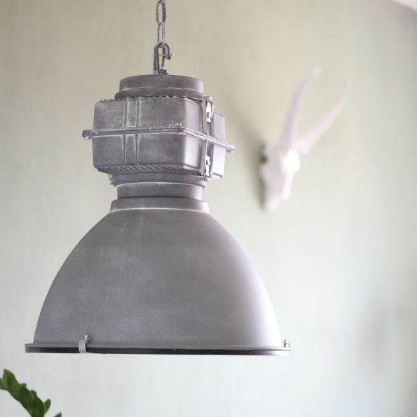 Industrielle Pendelleuchte Densi Grau Ø 47 Cm – Bild 3