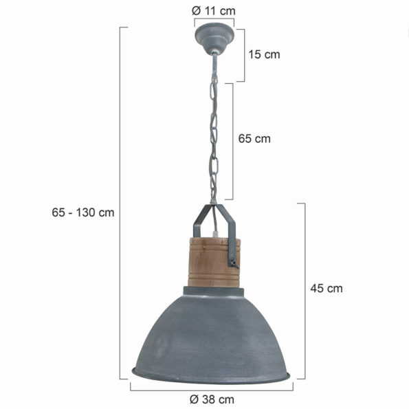 fabriklampe texas grau