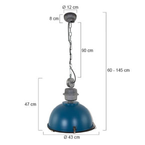 robuste lampe blau