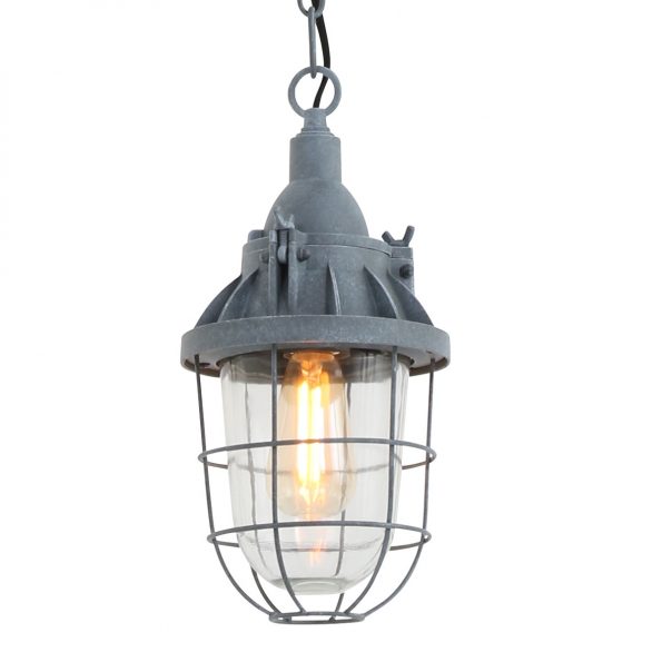 Industrielle Pendelleuchte Ebbe Grau Ø 17 Cm