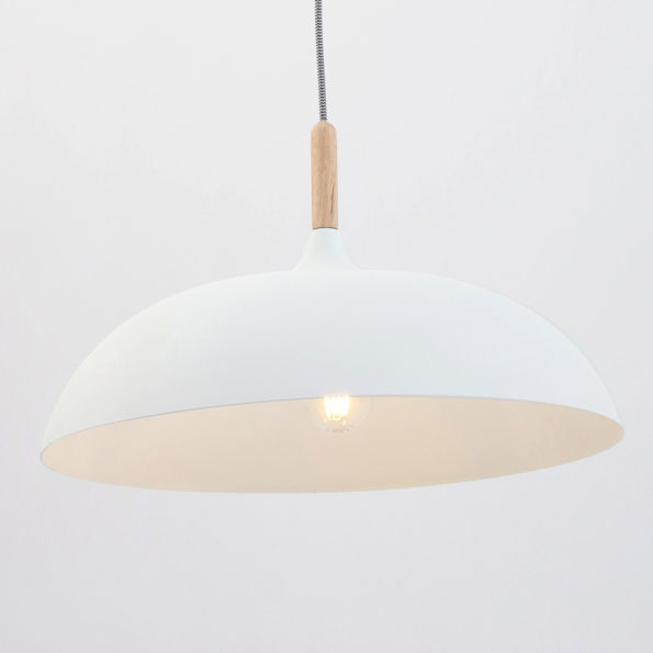 Industrielle Pendelleuchte Bjorr Weiß Ø 45 Cm