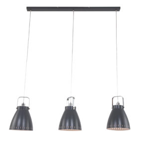 drielichts hanglamp grijs