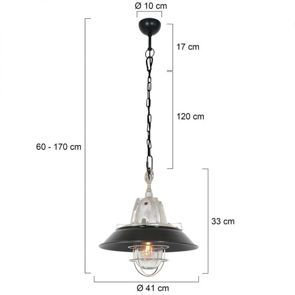 Industrielle Pendelleuchte Tuk Stahl Ø 41 Cm – Bild 7