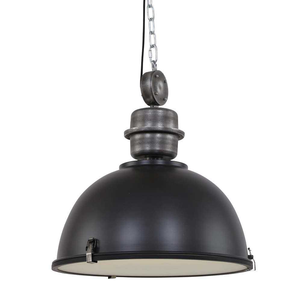XL 52cm Fabriklampe-online - Hängeleuchte Industrie Core Ø schwarz