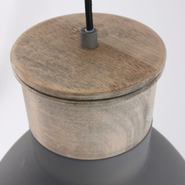 Industrielle Pendelleuchte Metta Grau Ø 40 Cm – Bild 2