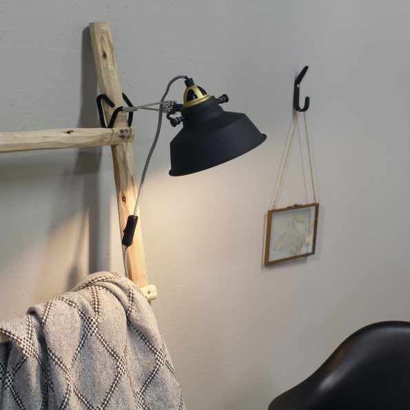 Industrielle Wandleuchte Nove Schwarz Ø 18 Cm – Bild 2