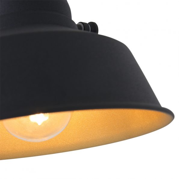 Industrielle Wandleuchte Nove Schwarz Ø 18 Cm – Bild 3
