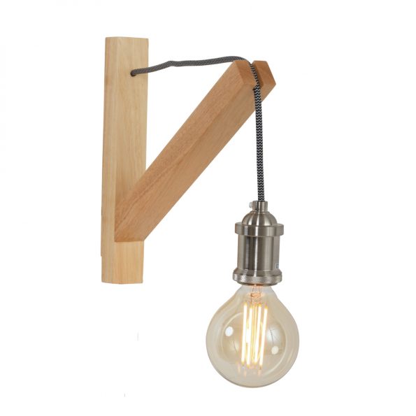 Skandinavische Wandlampe Holz Braun