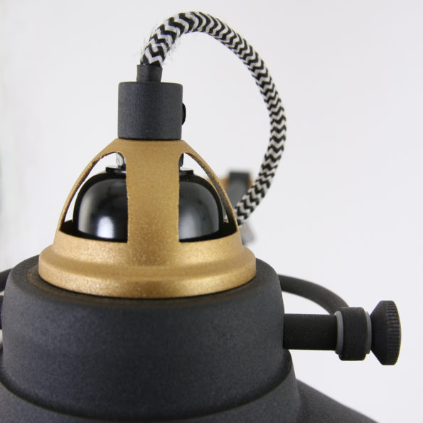 Industrielle Stehlampe Nove Schwarz Ø 28 Cm – Bild 6