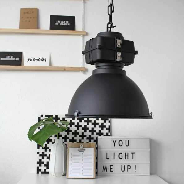 Industrielle Pendelleuchte Densi Schwarz Ø 38 Cm – Bild 2