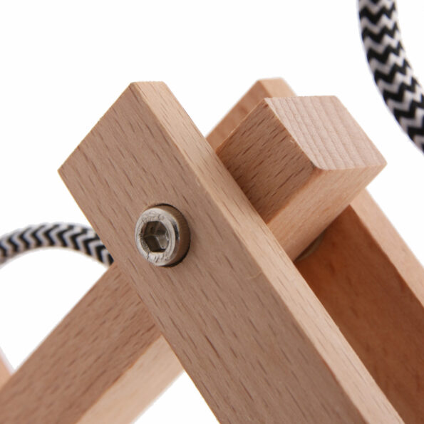Industrielle Wandleuchte Woody Natürlich – Bild 5