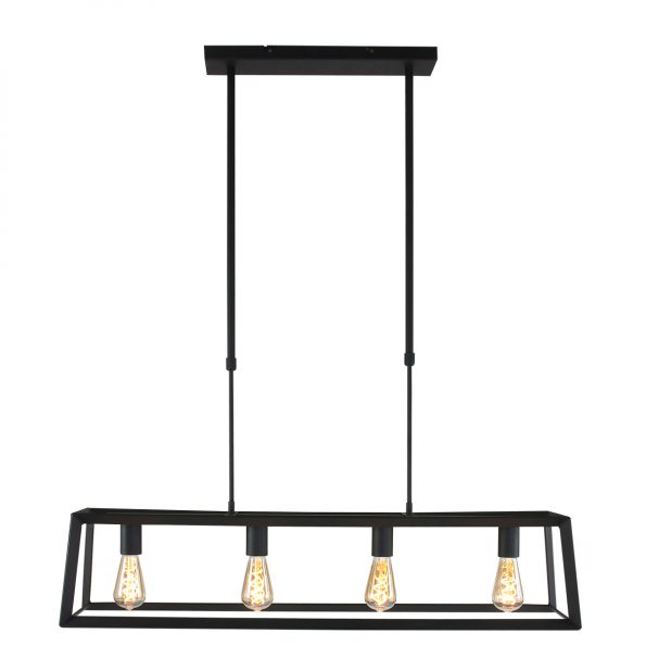 Industrielle Pendelleuchte Buckley Schwarz – Bild 2