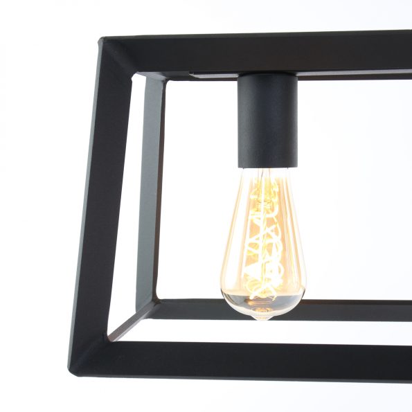 Industrielle Pendelleuchte Buckley Schwarz – Bild 3