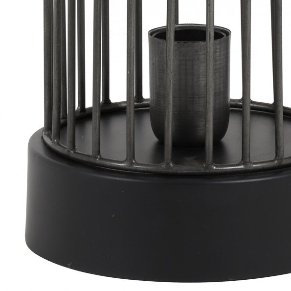 Industriell Tischlampe Jorim Schwarz Grau – Bild 2