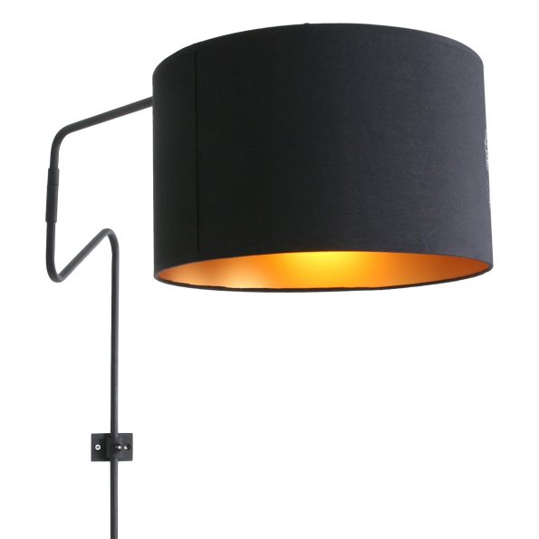 Industrielle Wandleuchte Linstrom Schwarz – Bild 5