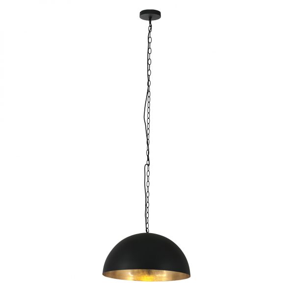 Industrielle Pendelleuchte Semicirkel Schwarz Ø 50 Cm – Bild 2