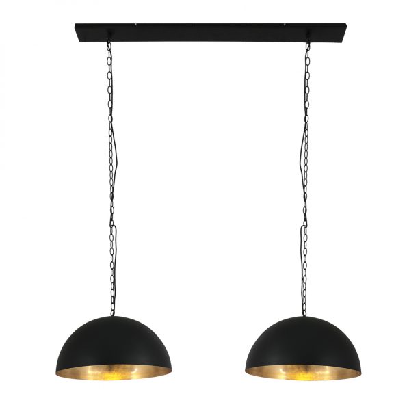 Industrielle Pendelleuchte Semicirkel Schwarz