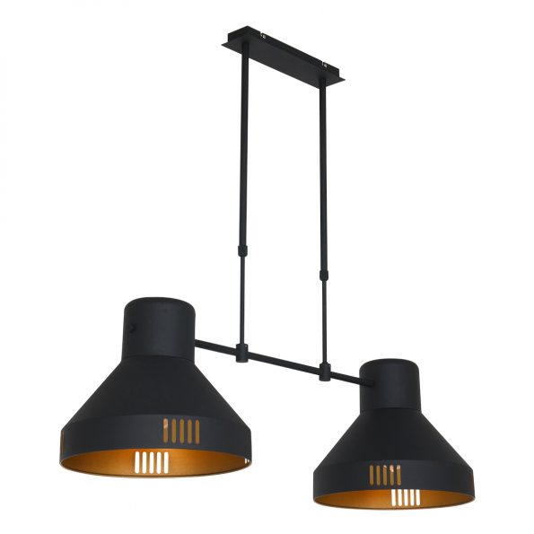 Industrielle Pendelleuchte Evy Schwarz – Bild 2