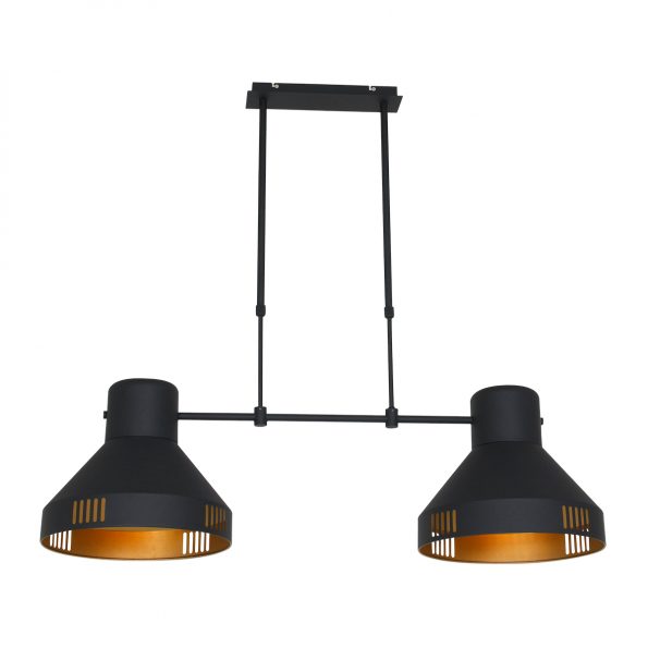 Industrielle Pendelleuchte Evy Schwarz