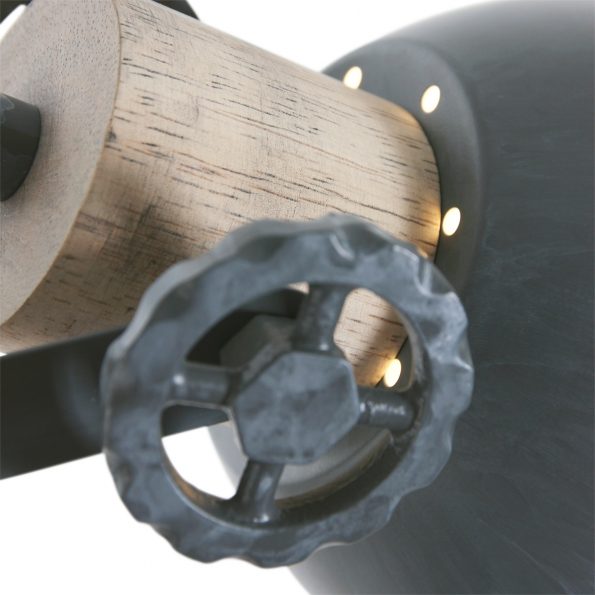 Industrielle Stehlampe Gearwood Grau – Bild 4