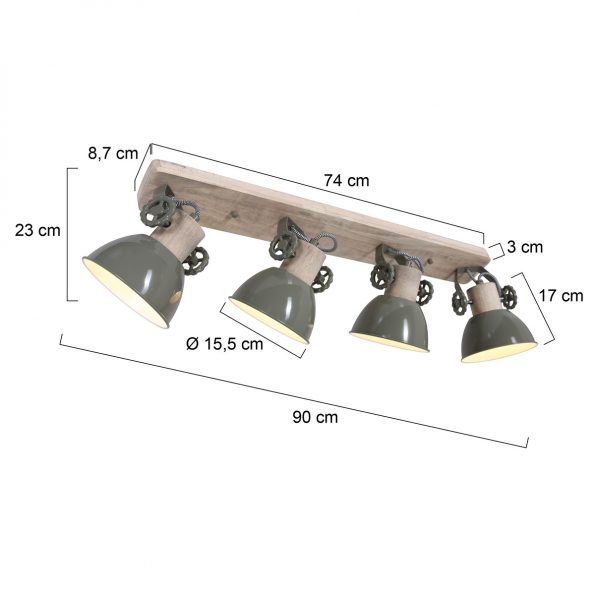 Industrielle Spot Gearwood Grün – Bild 6