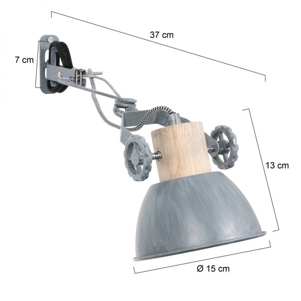 Industrielle Spot Gearwood Grau – Bild 6