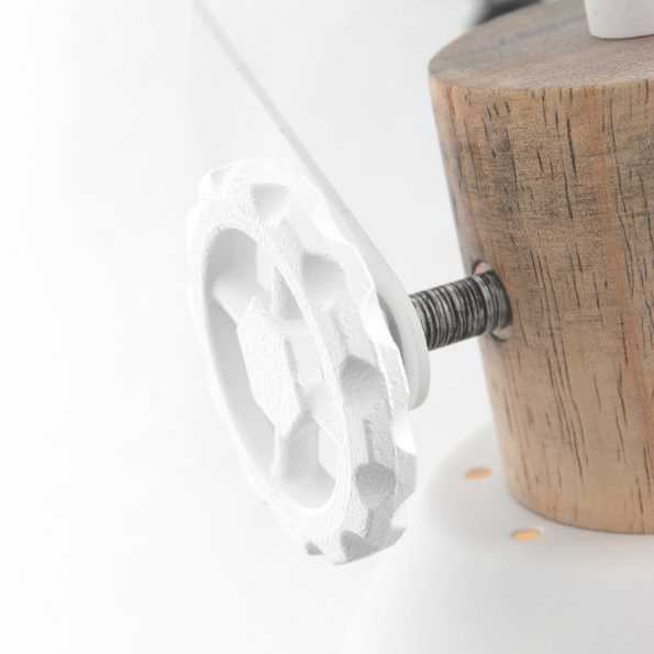 Industriell Wandleuchte Gearwood Weiß – Bild 4