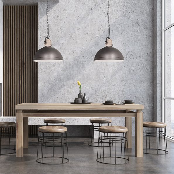 Industrielle  Pendelleuchte Gearwood Anthrazit – Bild 3