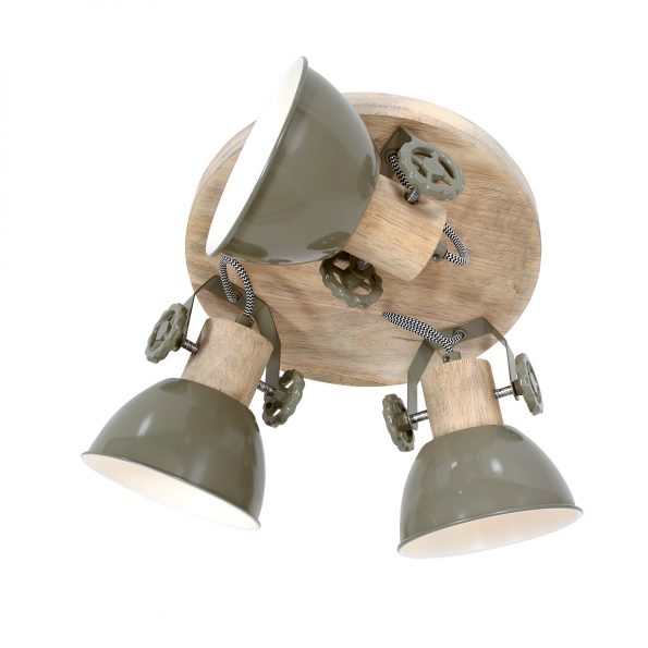 Industrielle Spot Gearwood Grün Ø 38 Cm
