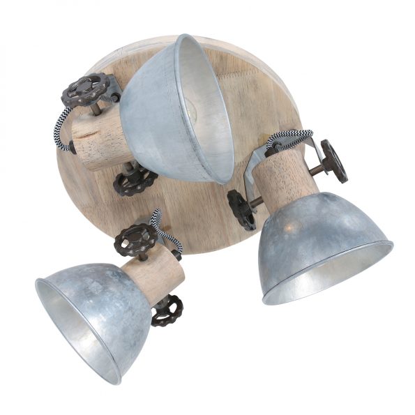 Industrielle Spot Gearwood Holz Ø 38 Cm