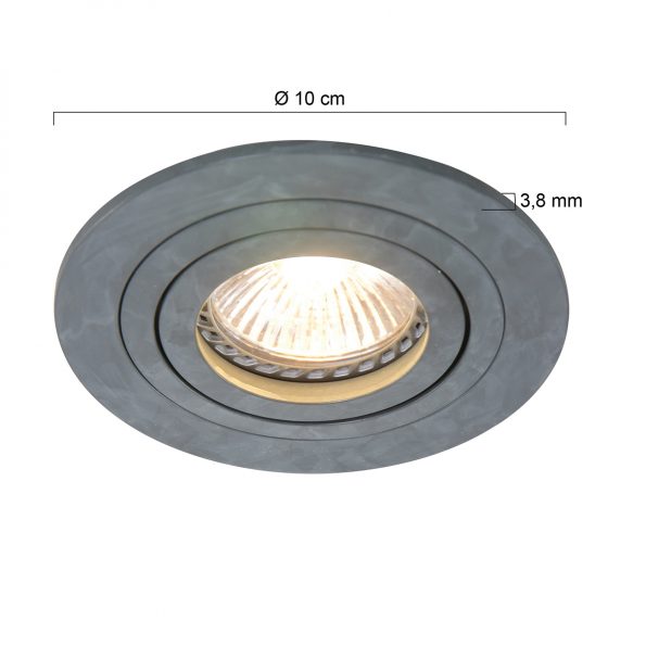 Industrielle Deckenleuchte Pelite Spot Grau Ø 10 Cm – Bild 6