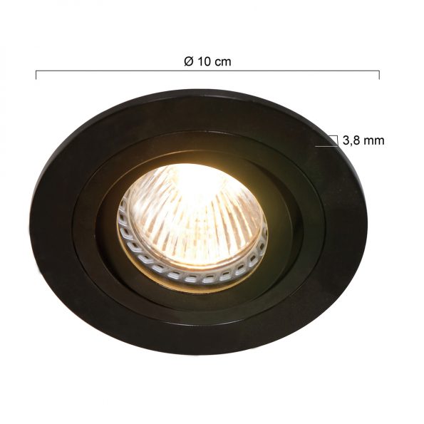 Industrielle Deckenleuchte Pelite Spot Schwarz Ø 10 Cm – Bild 6