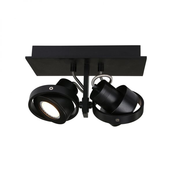 Industrielle Deckenleuchte Quatro Schwarz – Bild 2