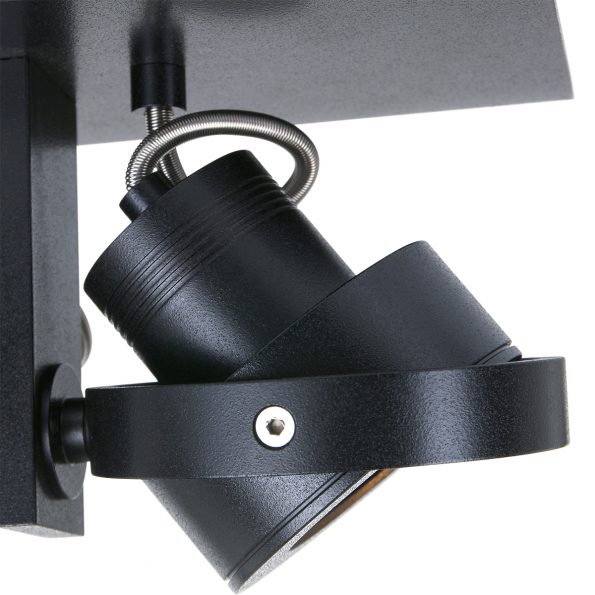 Industrielle Deckenleuchte Quatro Schwarz – Bild 3
