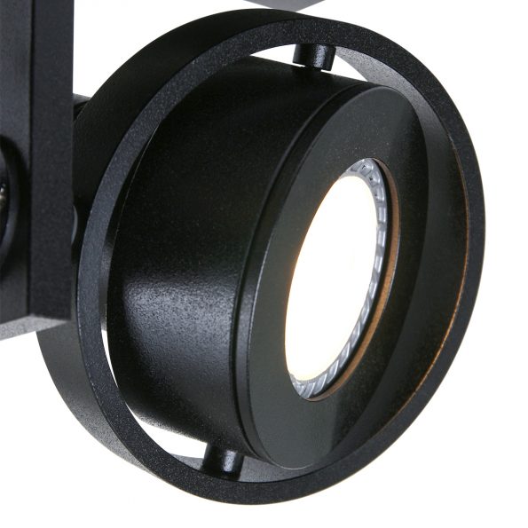 Industrielle Deckenleuchte Quatro Schwarz – Bild 4