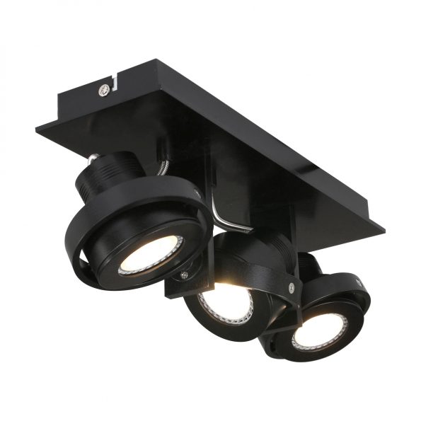 Industrielle Deckenleuchte Quatro Schwarz – Bild 2