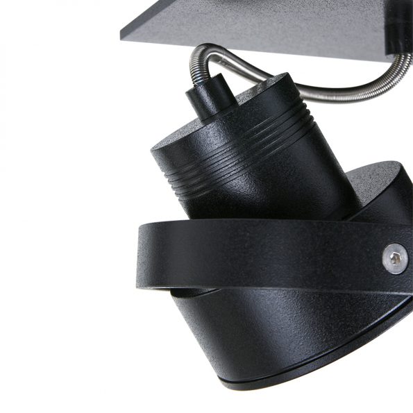 Industrielle Deckenleuchte Quatro Schwarz – Bild 3