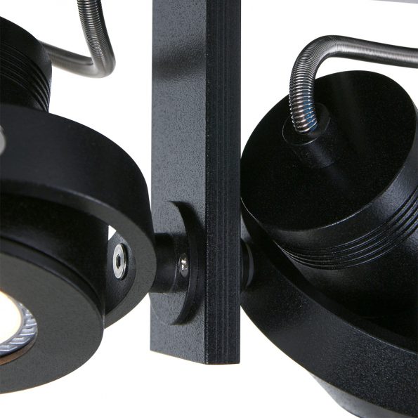 Industrielle Deckenleuchte Quatro Schwarz – Bild 4