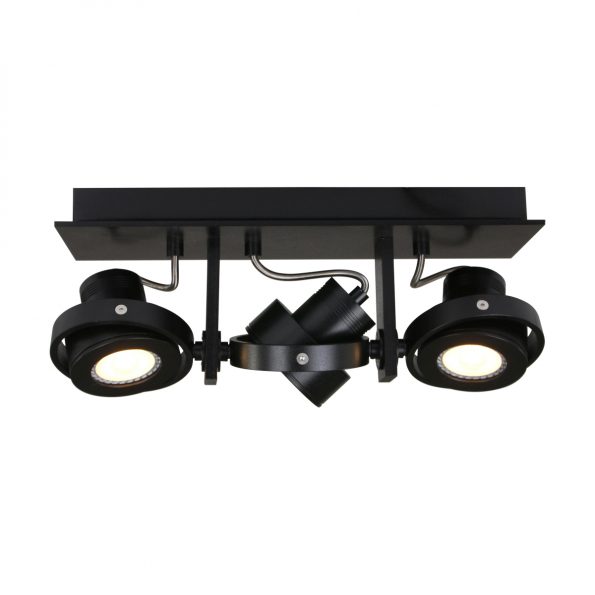 Industrielle Deckenleuchte Quatro Schwarz