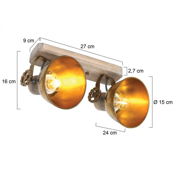 Industrielle Spot Gearwood Bronze – Bild 6