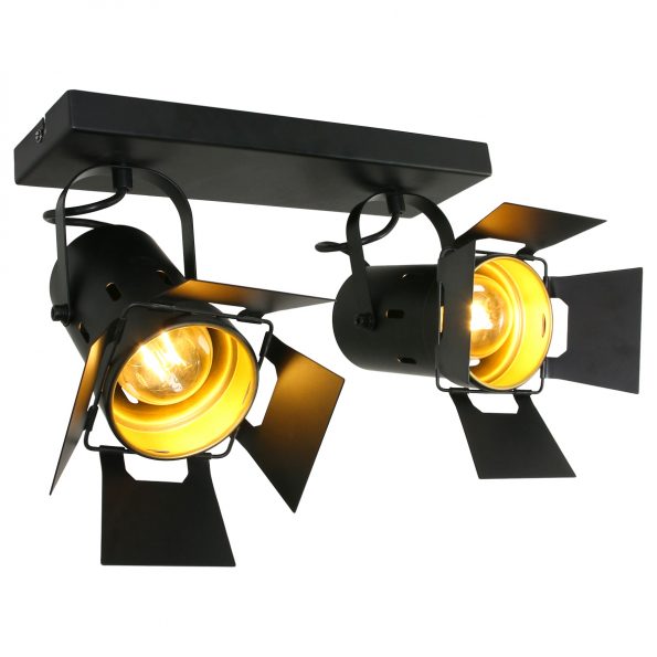 Industrielle Spot Carree Schwarz