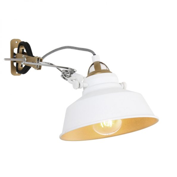 Industrielle Wandleuchte Nove Weiß Ø 18 Cm