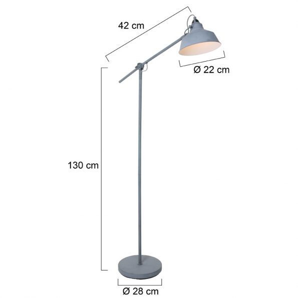 Industrielle Stehlampe Nove Grau Ø 28 Cm – Bild 21