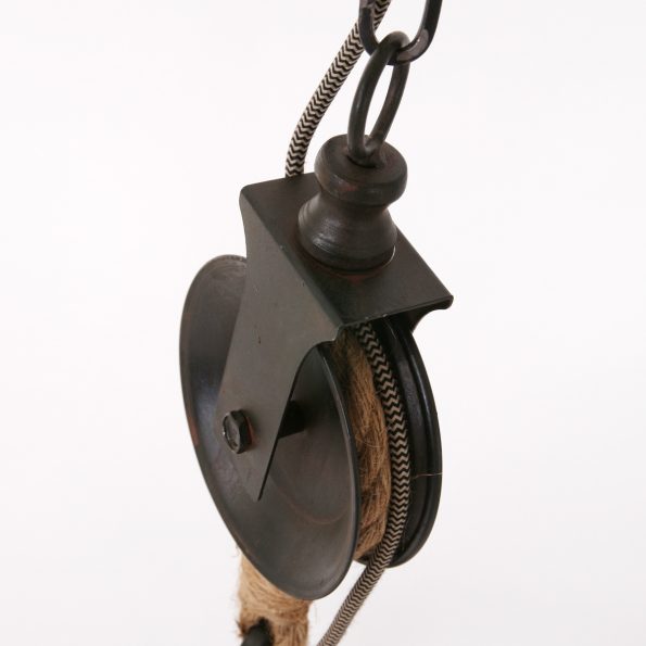 Industrielle Pendelleuchte Liberty Bell Holz Ø 40 Cm – Bild 6