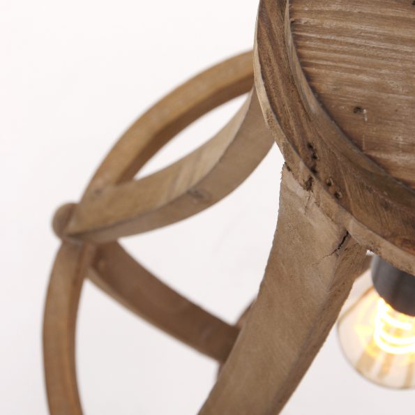 Industrielle Pendelleuchte Liberty Bell Holz Ø 40 Cm – Bild 7