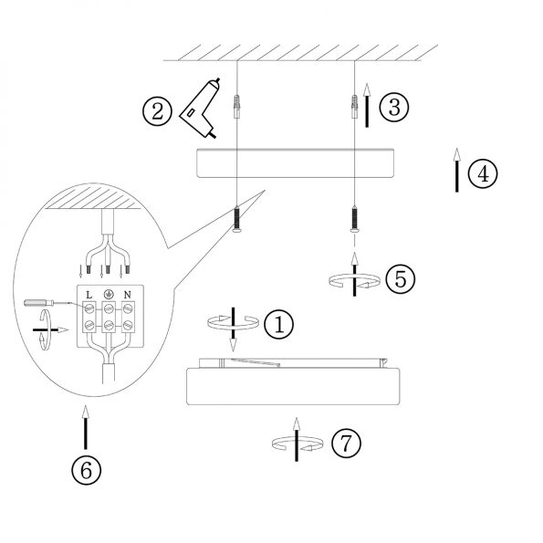 Industrielle Deckenleuchte Ikaro Stahl Ø 24 Cm – Bild 6