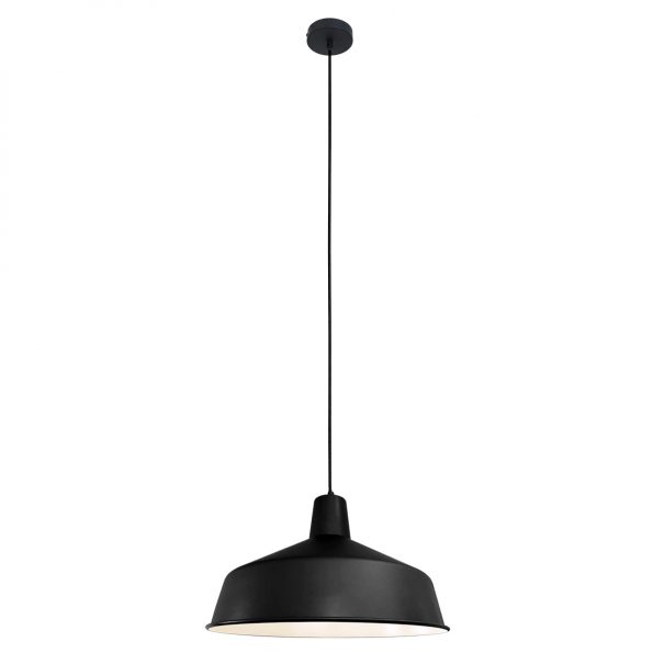 Industrielle Pendelleuchte Blackmoon Schwarz Ø 40 Cm – Bild 2