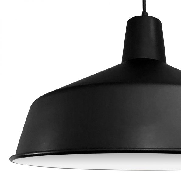 Industrielle Pendelleuchte Blackmoon Schwarz Ø 40 Cm – Bild 9